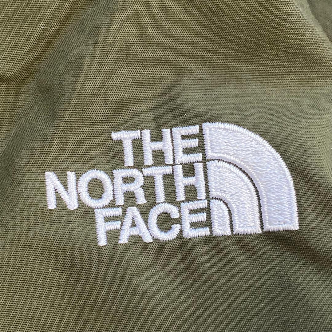美品★THE NORTH FACE マウンテンパーカー 刺繍ロゴ カーキ M