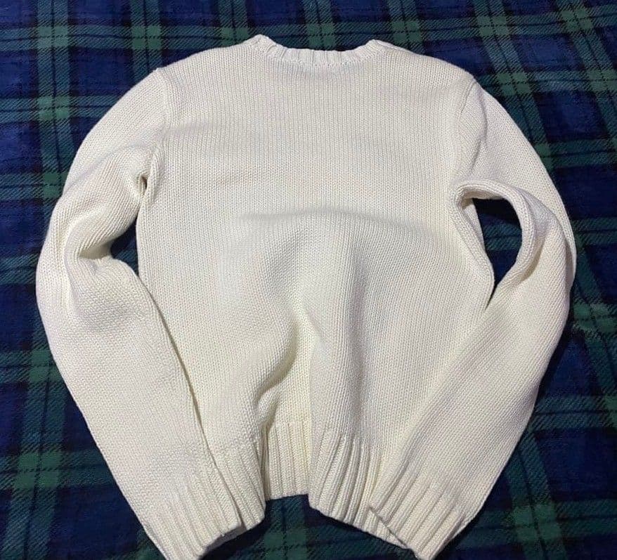 希少 Ralph Lauren ホワイト星条旗コットンニット