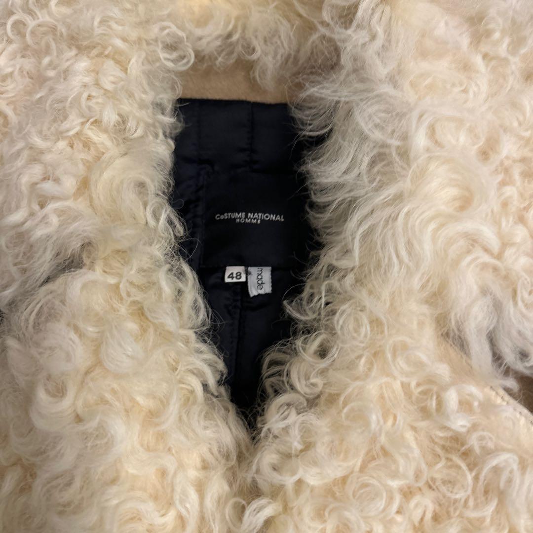 コスチュームナショナルオムスウェードリアルレザートレンチコート ファー付き