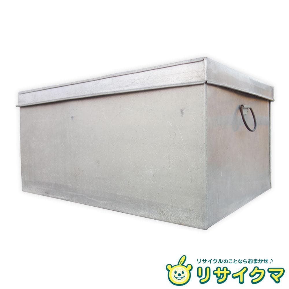 【中古】K▼ブリキ トタン 缶 収納 箱 ボックス ストッカー (37537)