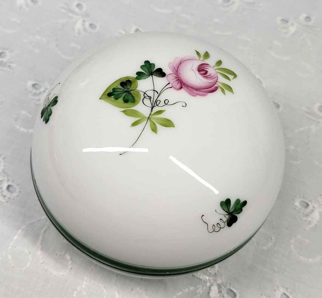 美品✨ヘレンド ウィーンの薔薇 ボンボニエール 小物入れ ピンクバラ 丸