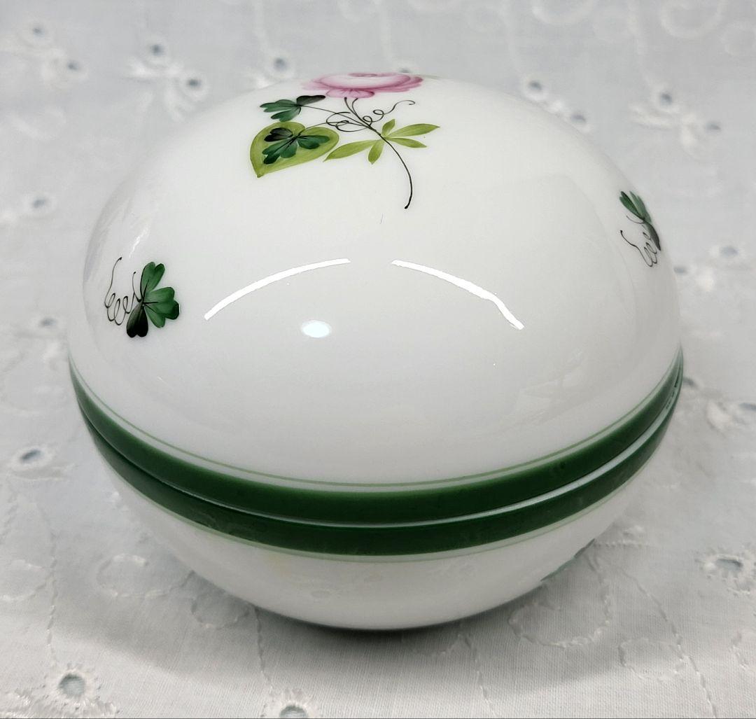 美品✨ヘレンド ウィーンの薔薇 ボンボニエール 小物入れ ピンクバラ 丸