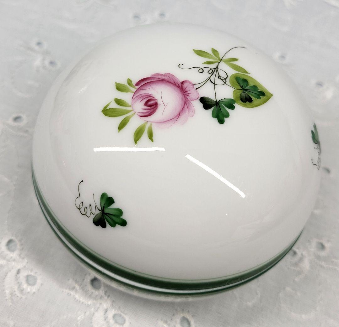 美品✨ヘレンド ウィーンの薔薇 ボンボニエール 小物入れ ピンクバラ 丸