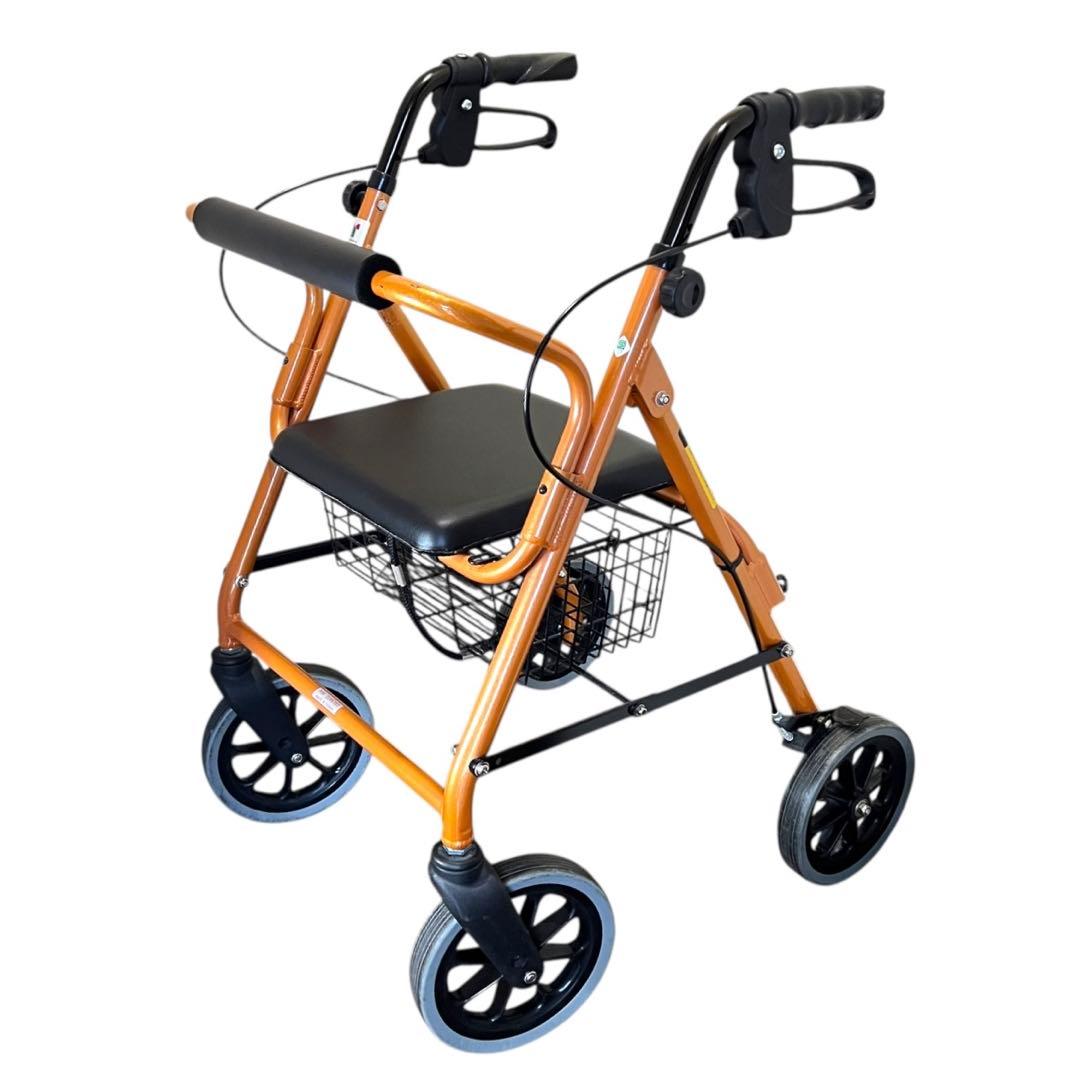 【極美品】歩行器 竹虎 ハッピー II NB オレンジメタリック