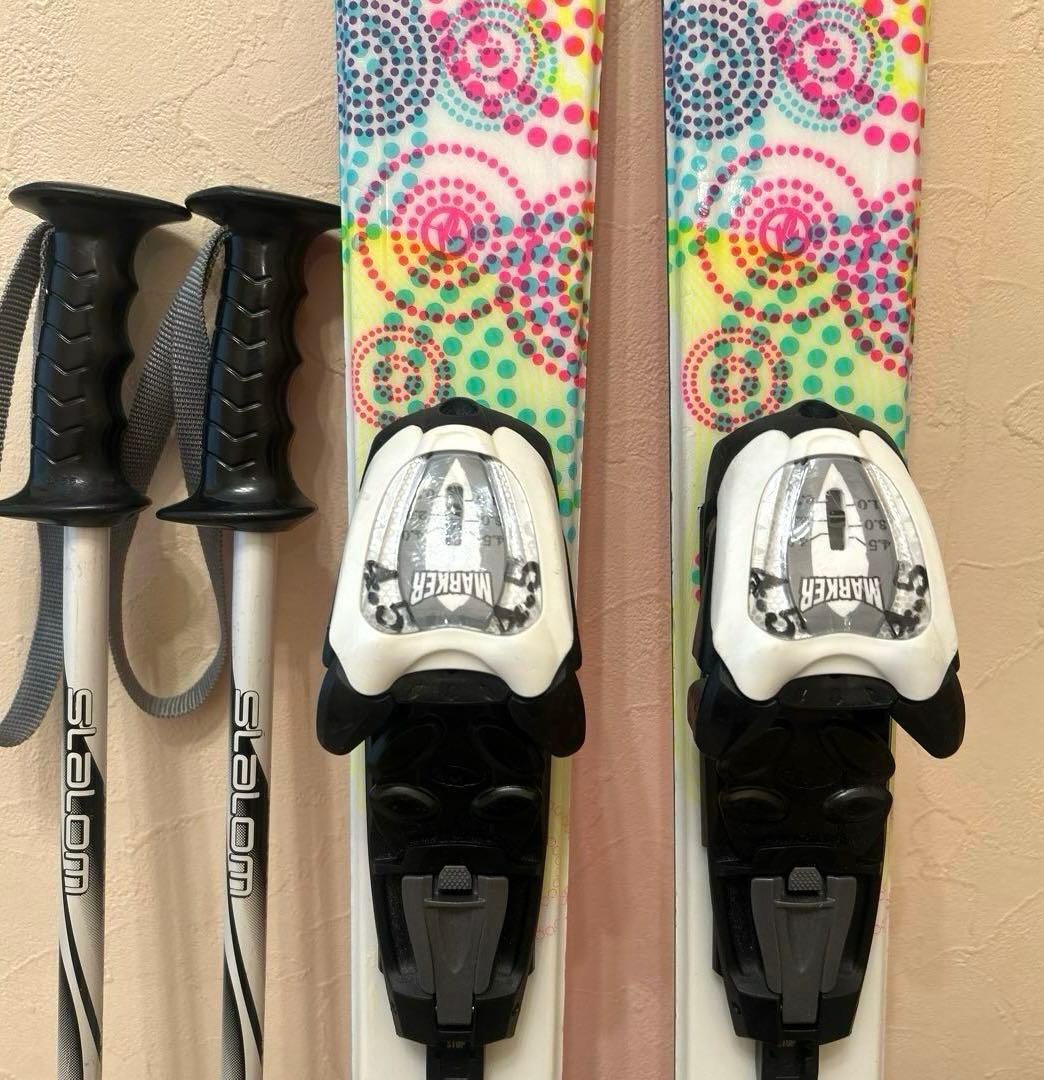 ◾️カービングスキーセット　スキー板113㎝ ブーツ22㎝　子供用　ジュニア用