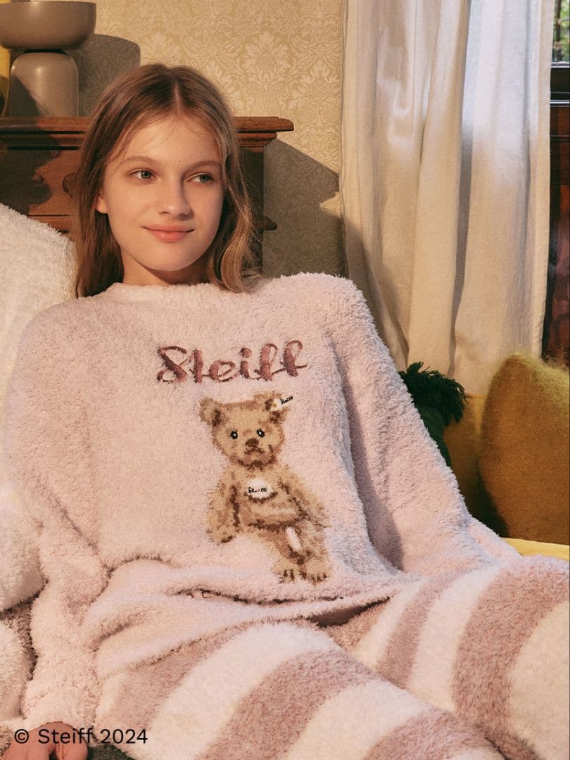 ジェラートピケ Steiff ルームウェア ソックス ルームシューズ