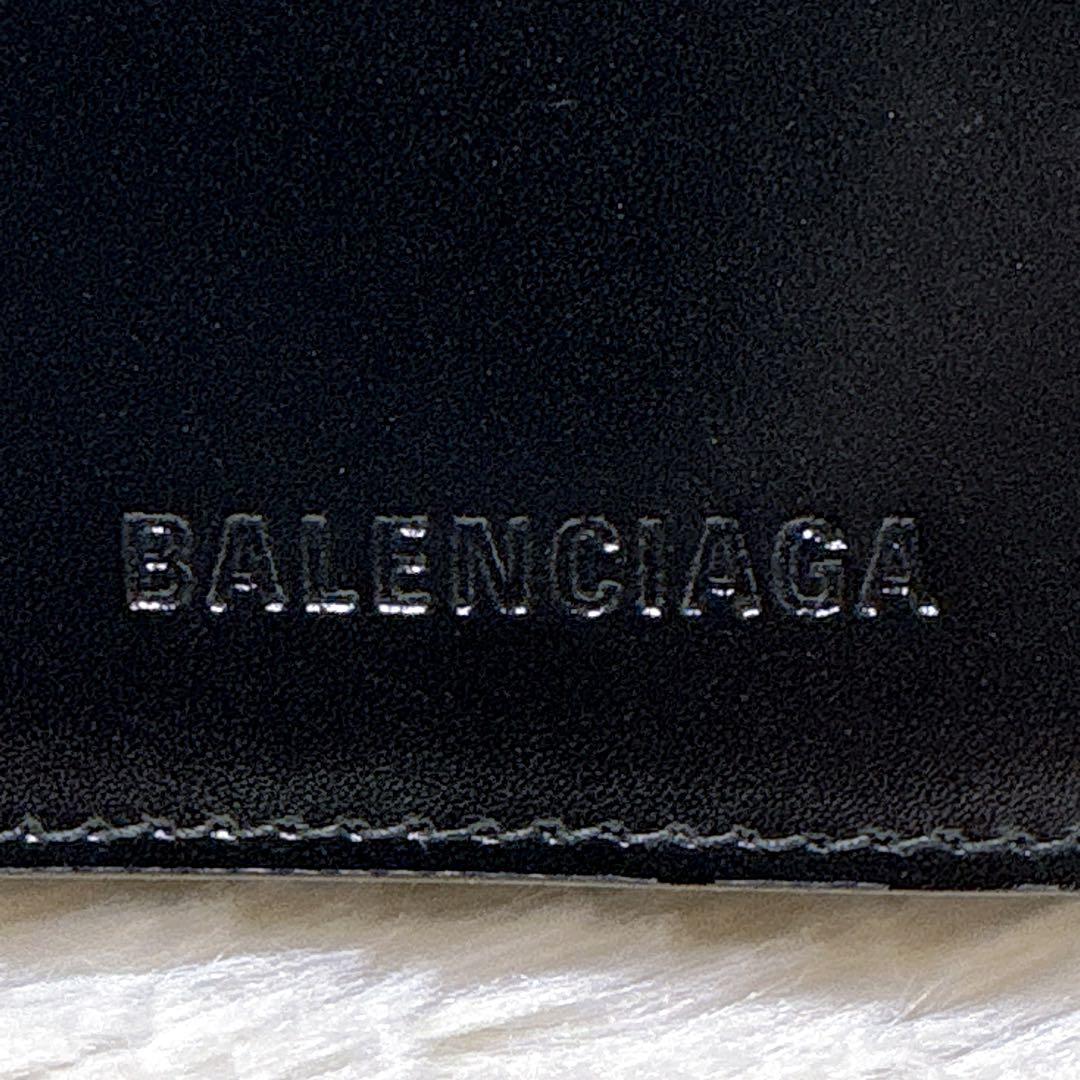 ⭐︎極美品⭐︎バレンシアガ エッセンシャル 三つ折り財布 レザー ブラック イエロー