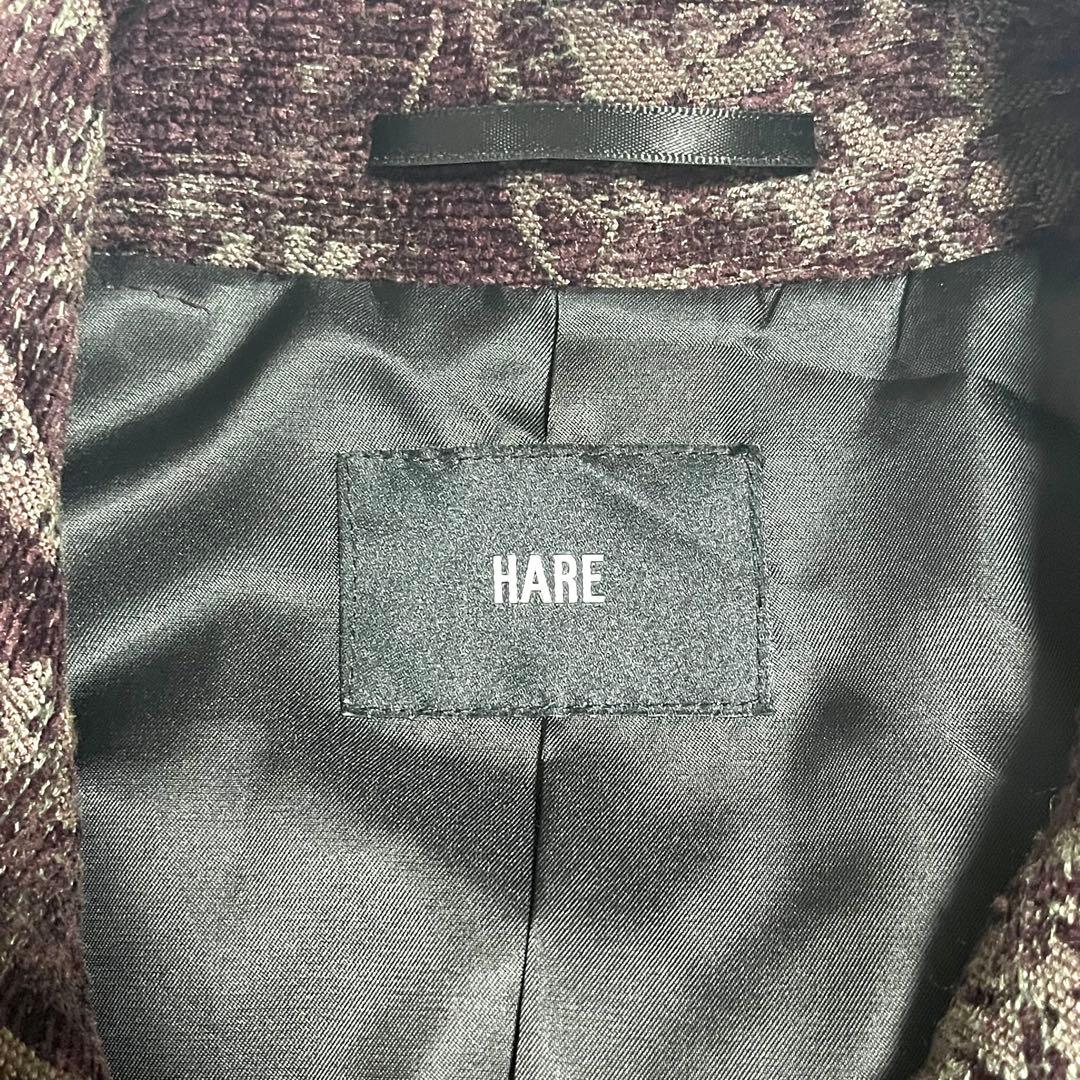 ✨未使用級✨HARE ハレ ステンカラーコート ロング丈 ベルト付 パープル系