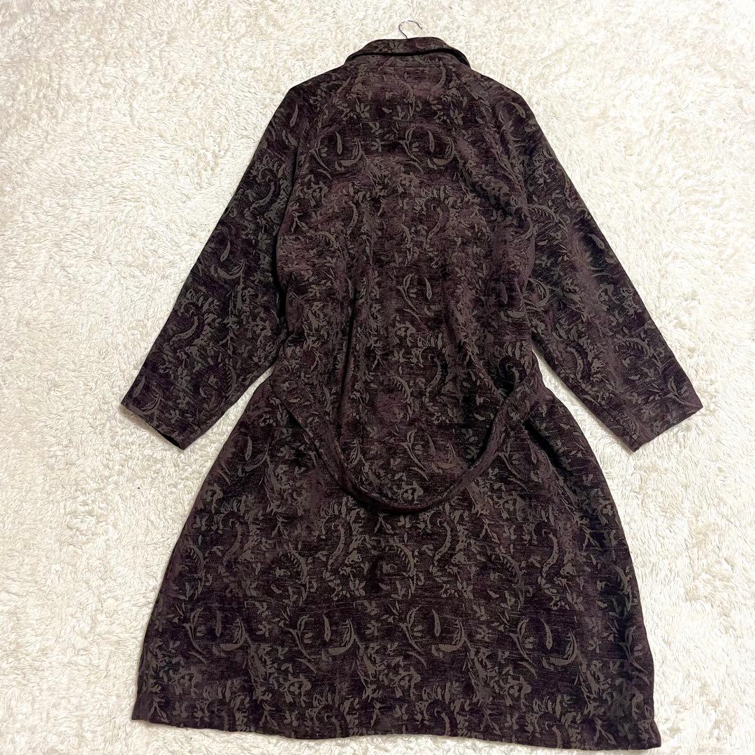 ✨未使用級✨HARE ハレ ステンカラーコート ロング丈 ベルト付 パープル系