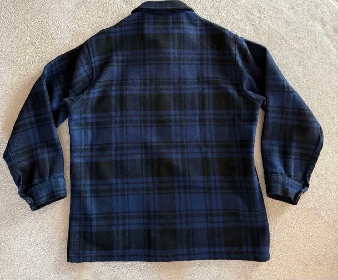 1970年代　ペンドルトン　ネイビーチェック柄　ウールジャケット