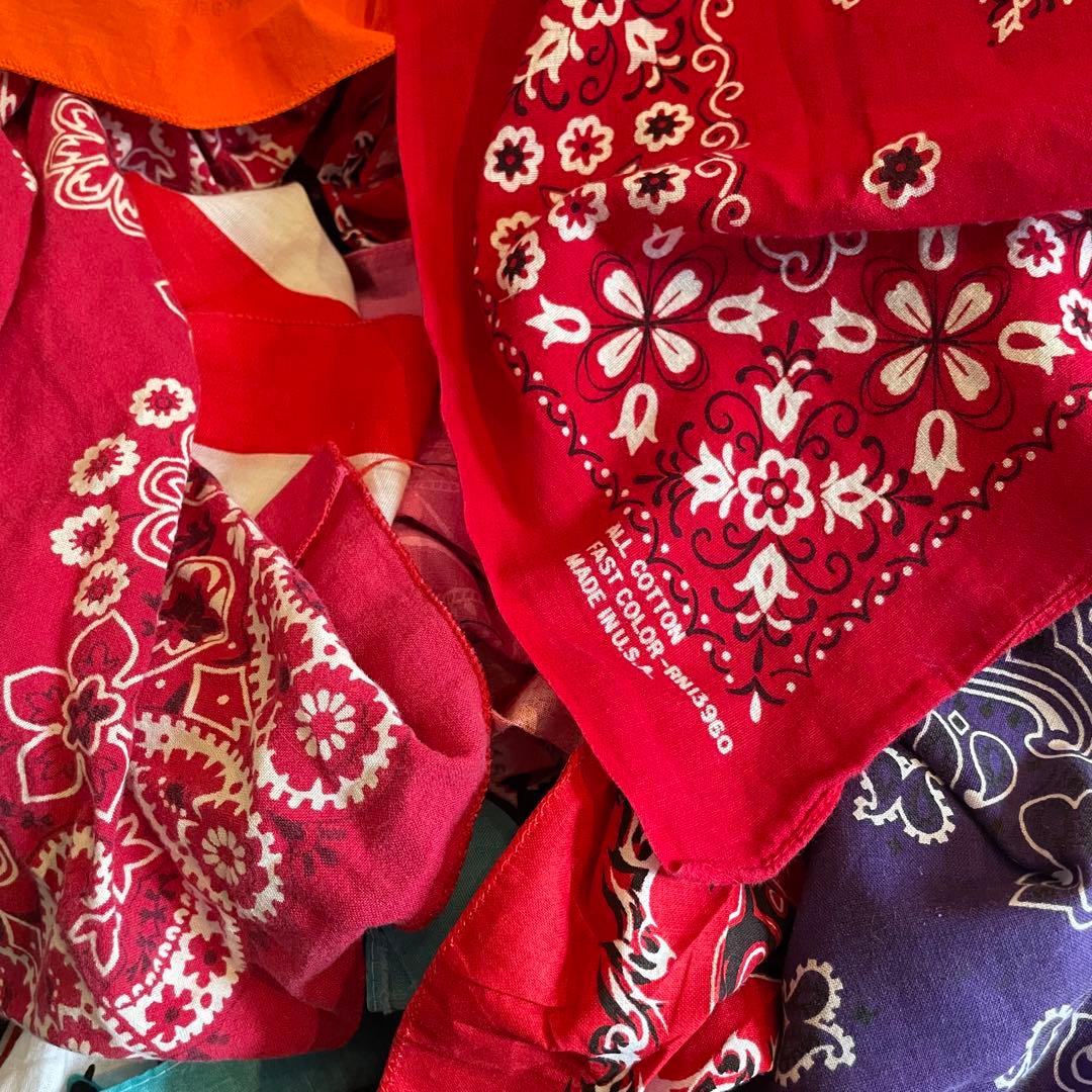 バンダナ　30枚　まとめ売り　ALL USA製　60~00s ビンテージ