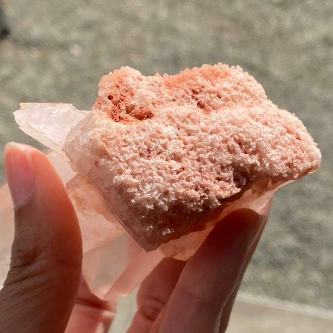① ブラジル産 ピンク水晶 クリスマス 天然石 クラスター パワーストーン 浄化