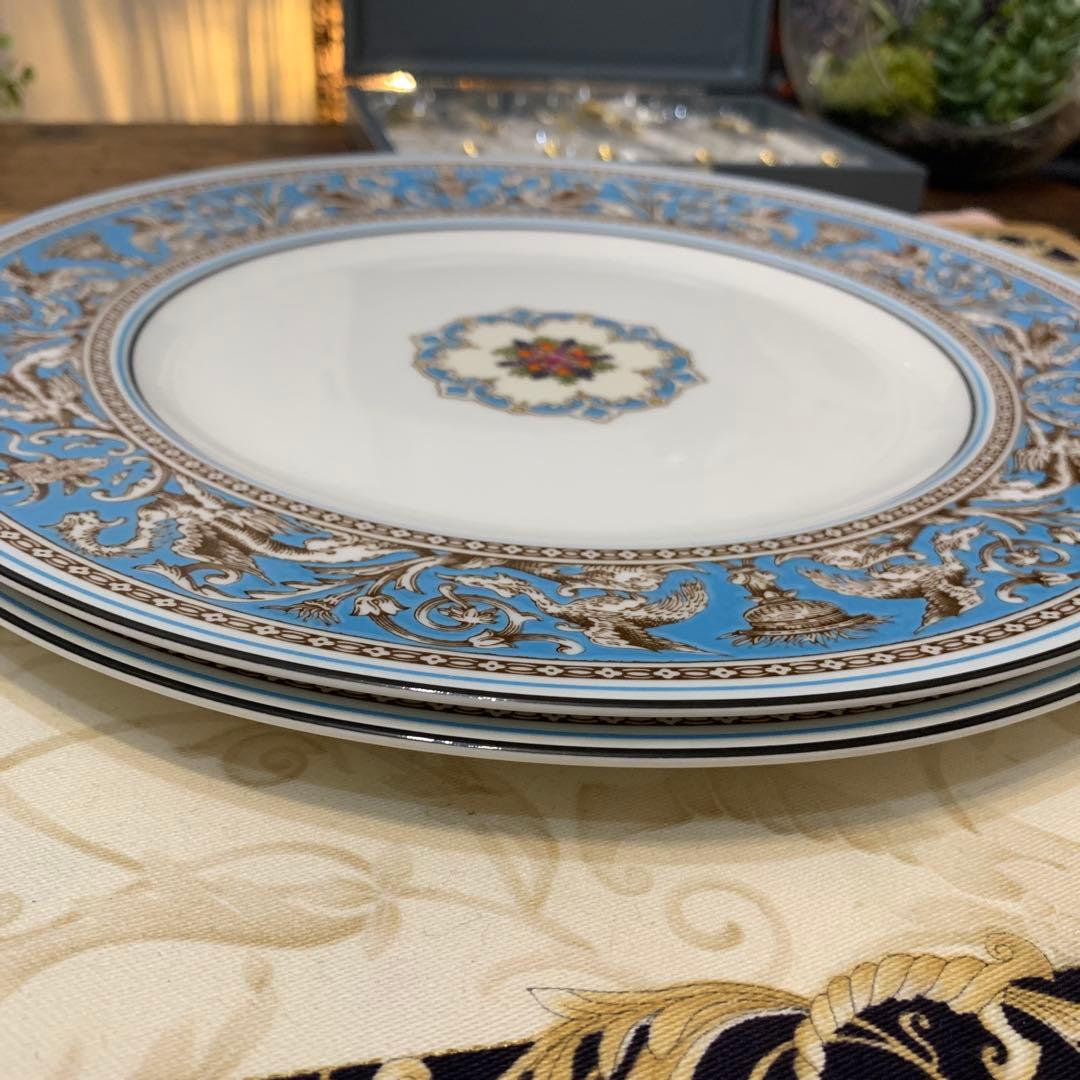 未使用ウェッジウッド フロレンティーン　ターコイズ　カップ＆ソーサー　プレート