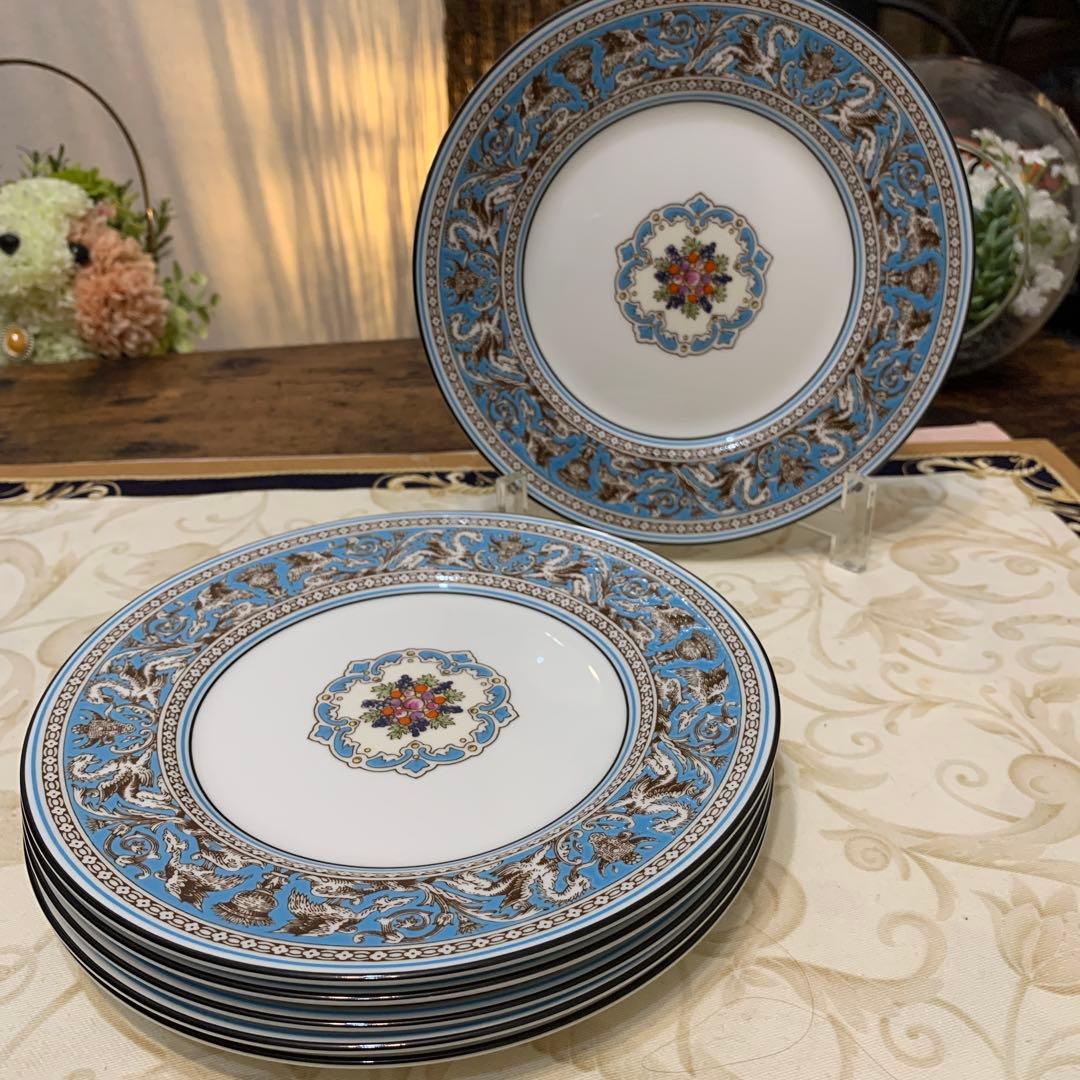 未使用ウェッジウッド フロレンティーン　ターコイズ　カップ＆ソーサー　プレート