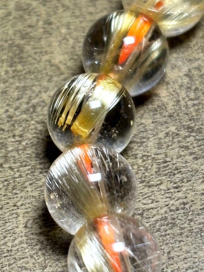 超高品質　ゴールドタイチンルチルブレスレット約7.2㎜（新品未使用）キャッツアイ