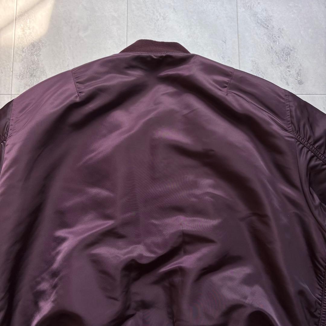 【希少カラー】アルファ MA-1 フライトジャケット ボルドー XLサイズ 短丈