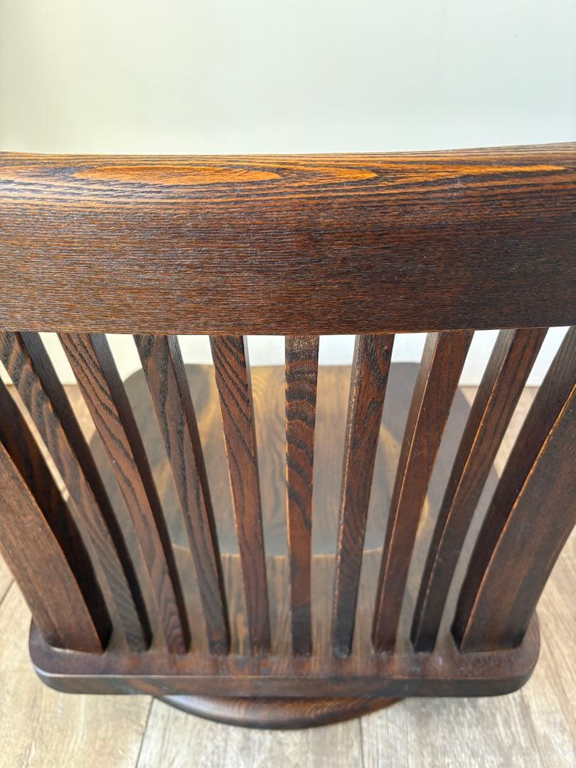 回転座椅子　無垢　和モダン　和室　タモ材　オーク材　③