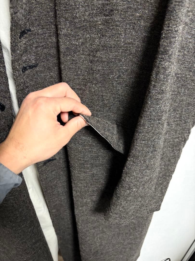 祝日限定価格】ウール ロングコート／スタンドカラーコート