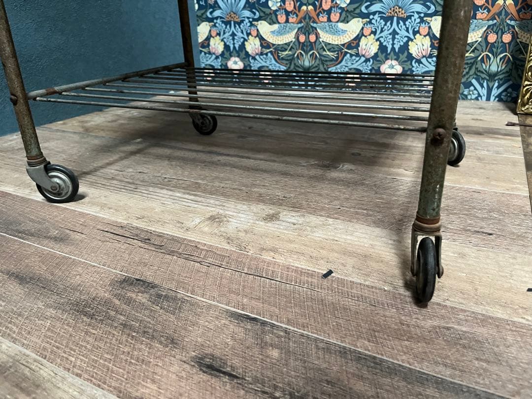 キッチンワゴン 昭和レトロ レトロポップ 当時物 インテリア 花柄