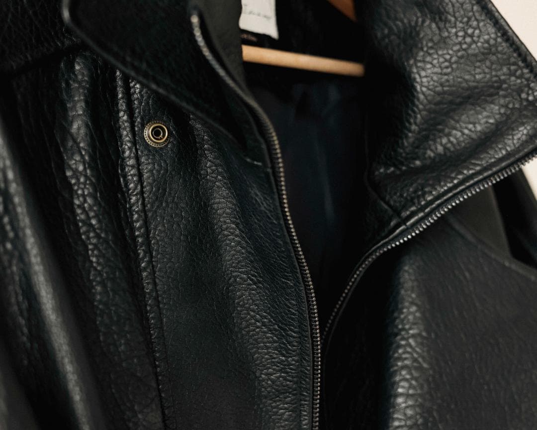 LONDONFLAT 25FW イタリアン シュランケン ラムレザー ジャケット