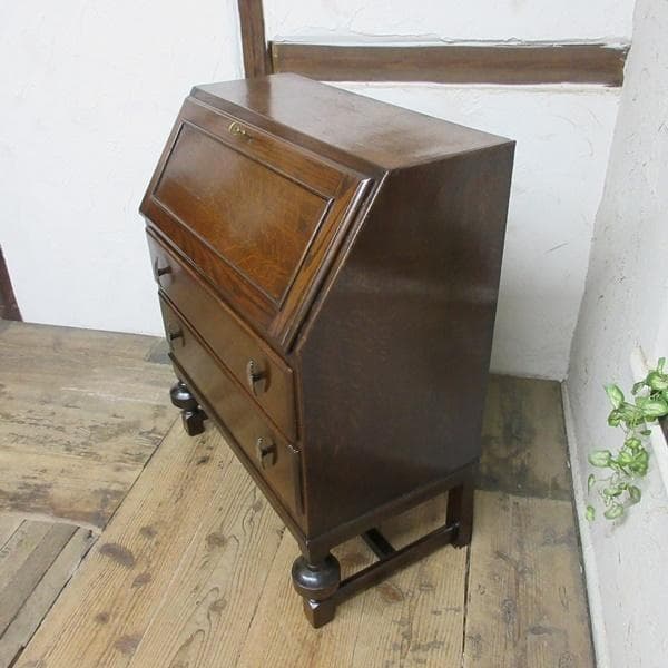 イギリス アンティーク 家具 ライティングビューロー デスク 机 6654d