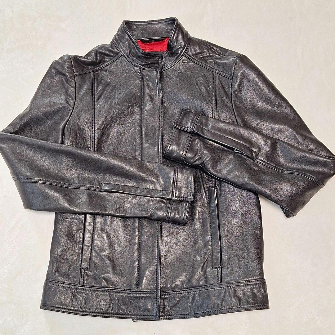 【極美品】GUCCI グッチ ラムレザー ジャケット 黒 レディース 38