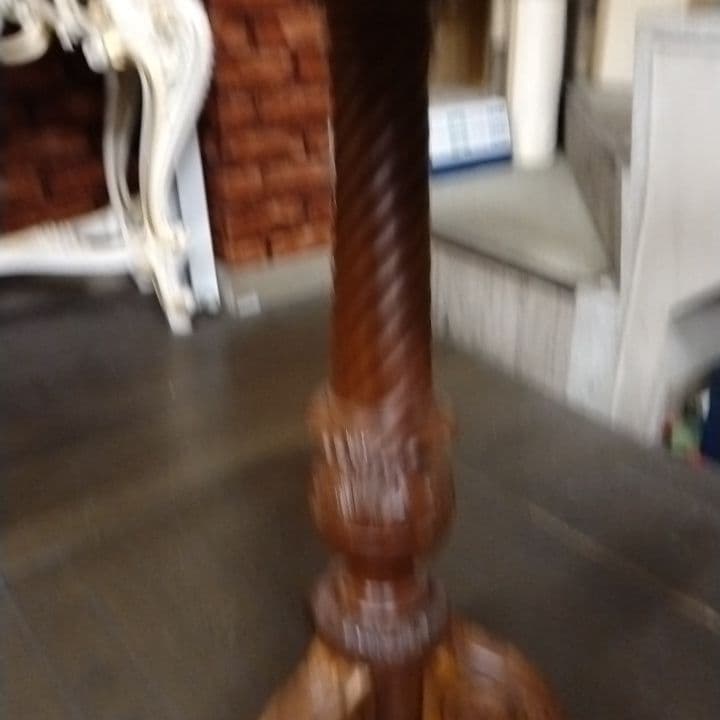 アンティーク調　シノワ　サイドテーブル コーヒーテーブル チーク材　円形