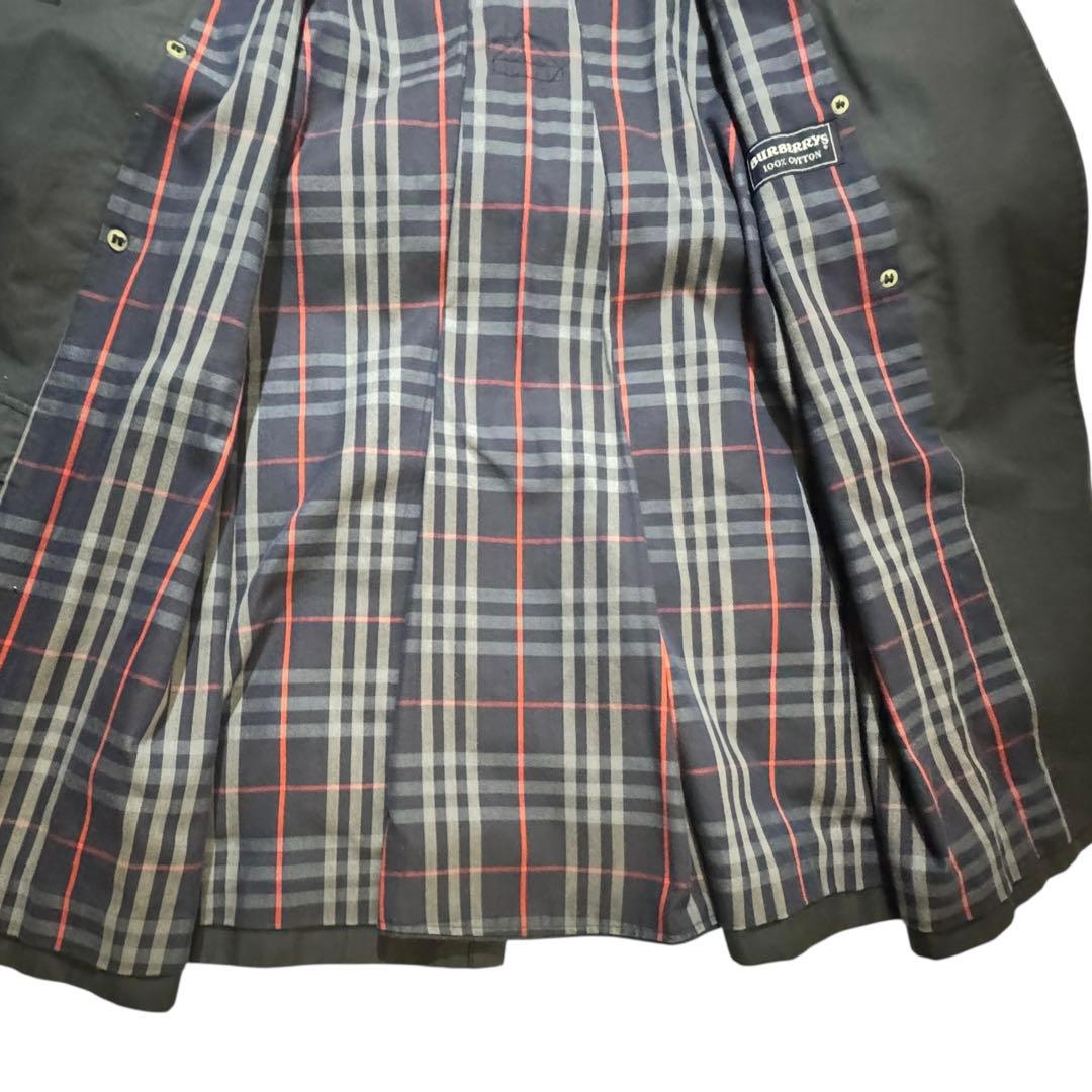 ヴィンテージ✨バーバリー トレンチコート 英国製 ノバチェック 総柄 ロング S