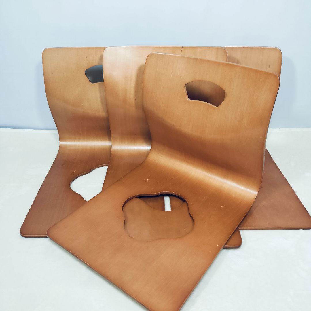 和風 木製座椅子 4脚セット 曲木 旅館仕様 ナチュラル　セット販売