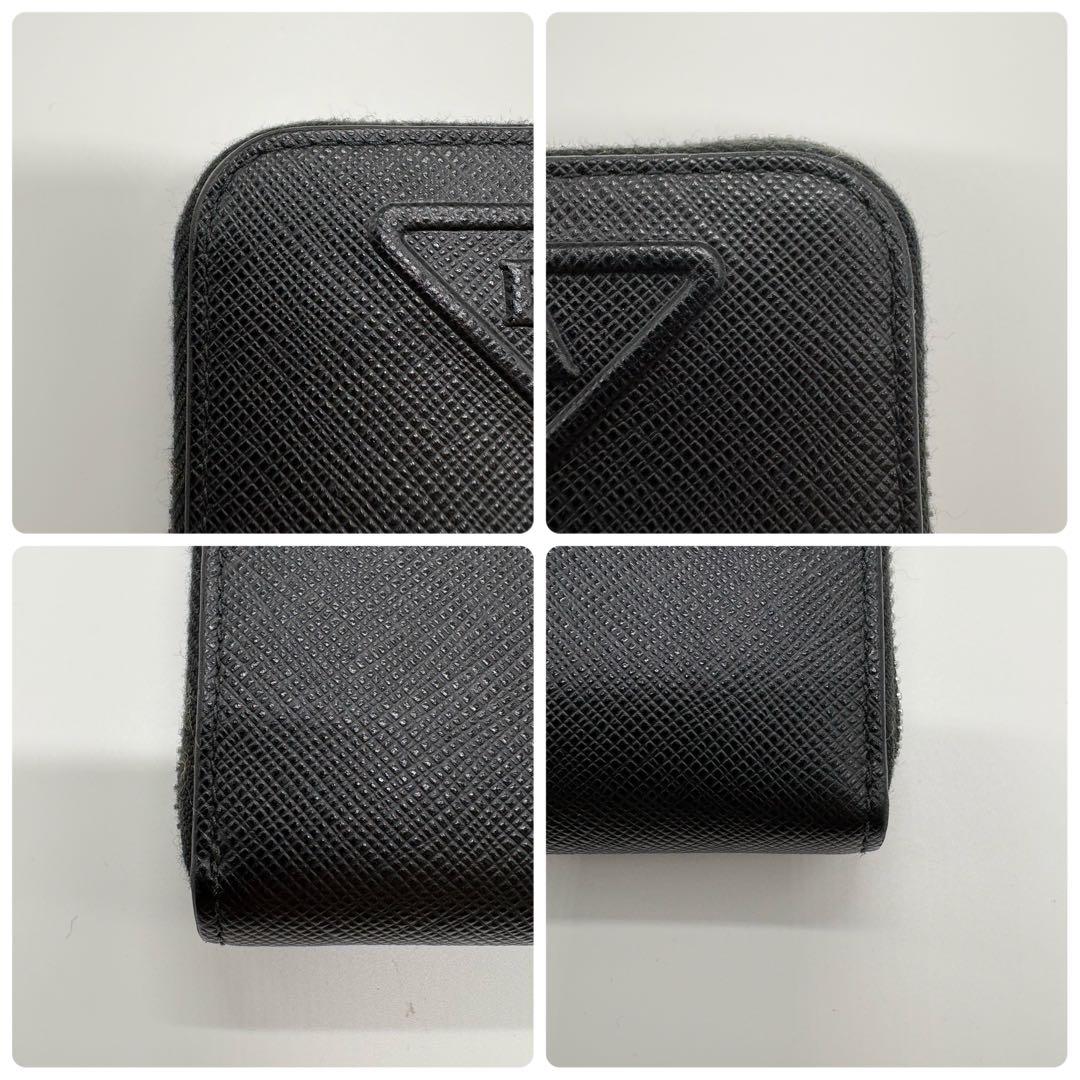 プラダ サフィアーノ エンボス三角ロゴ コンパクト 財布 ケース カード