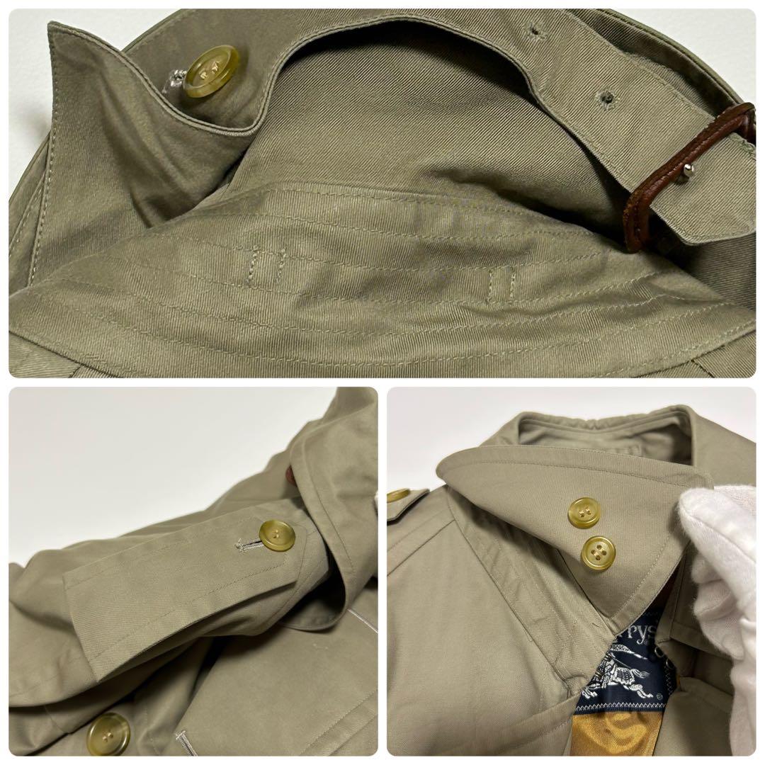 ✨美品 バーバリー トレンチコート ライナー付 玉蟲色 メンズ 2WAY L相当