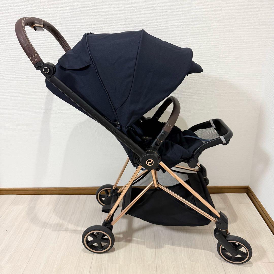 【美品】Cybex ミオス JP3 ローズゴールド ワンプルハーネス ベビーカー