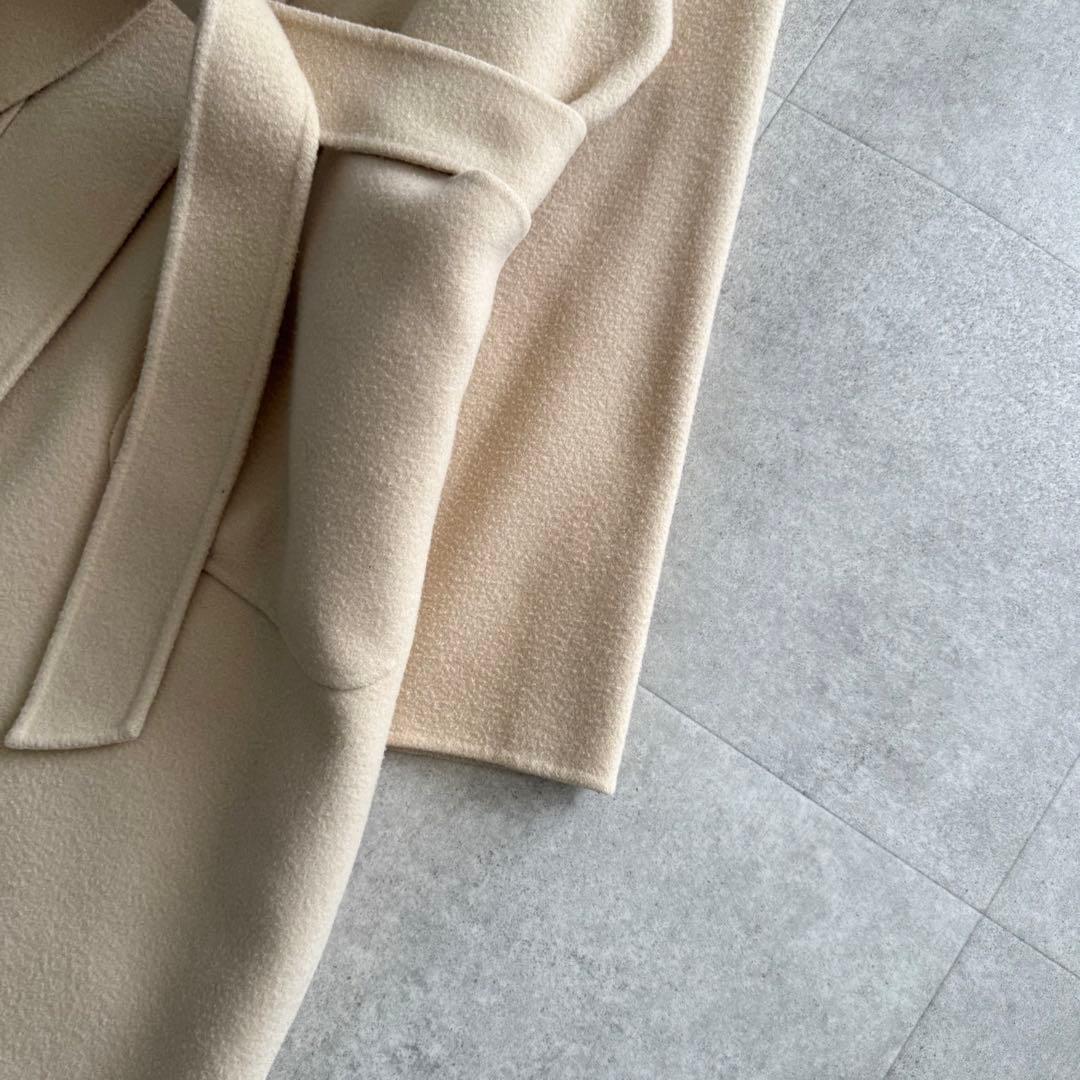 イエナラブークル　ダブルフェイスロングコート　ベルト　ベージュ　36