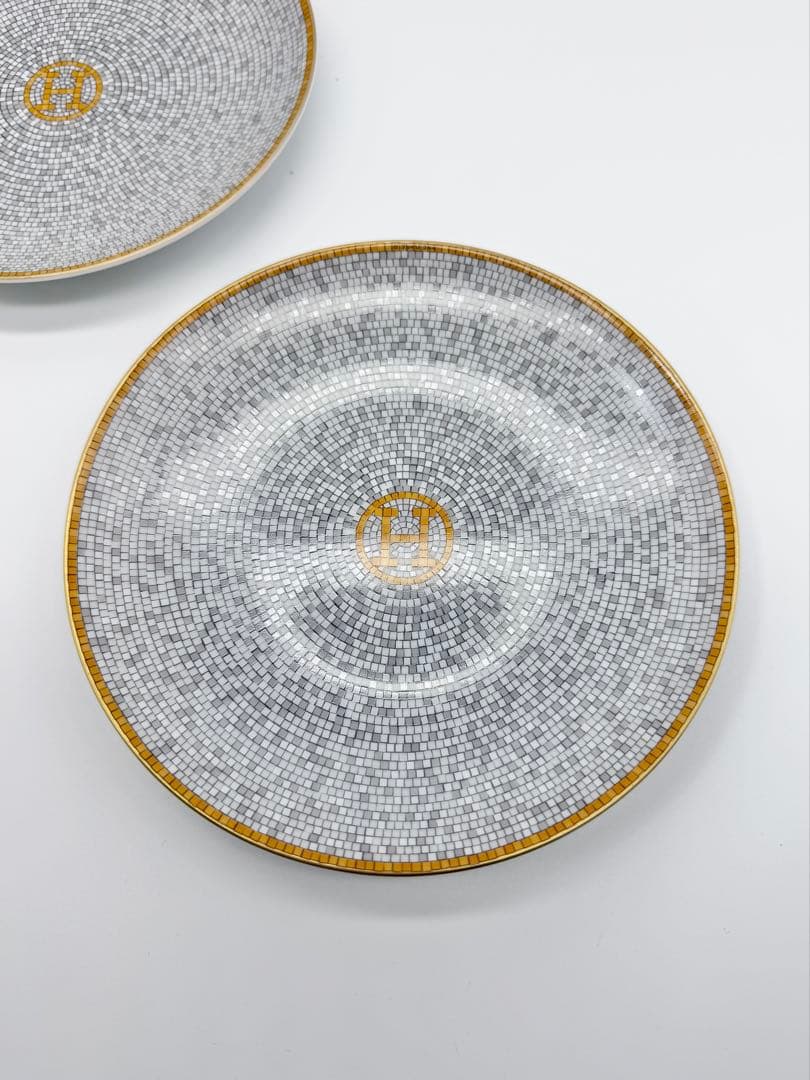 未使用 HERMES モザイク 24 ゴールド16cm パンプレート2枚セット
