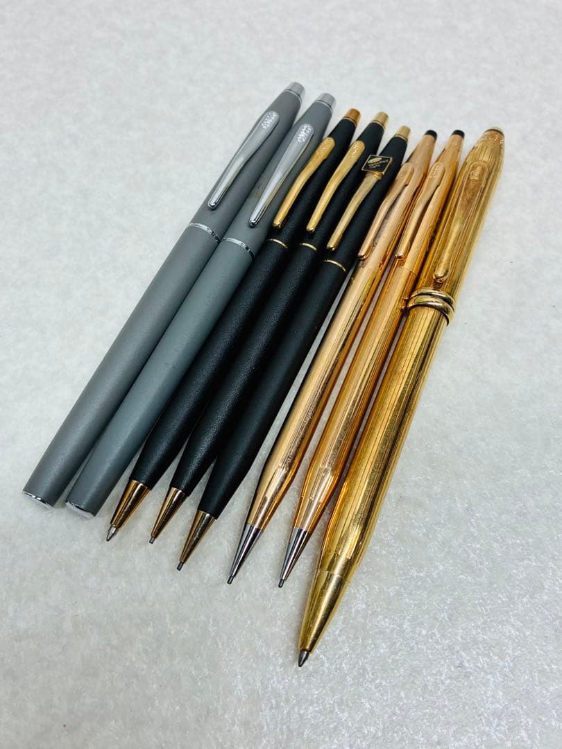 ビンテージ CROSS クロス 万年筆 金張り シャーペン ボールペン 9本