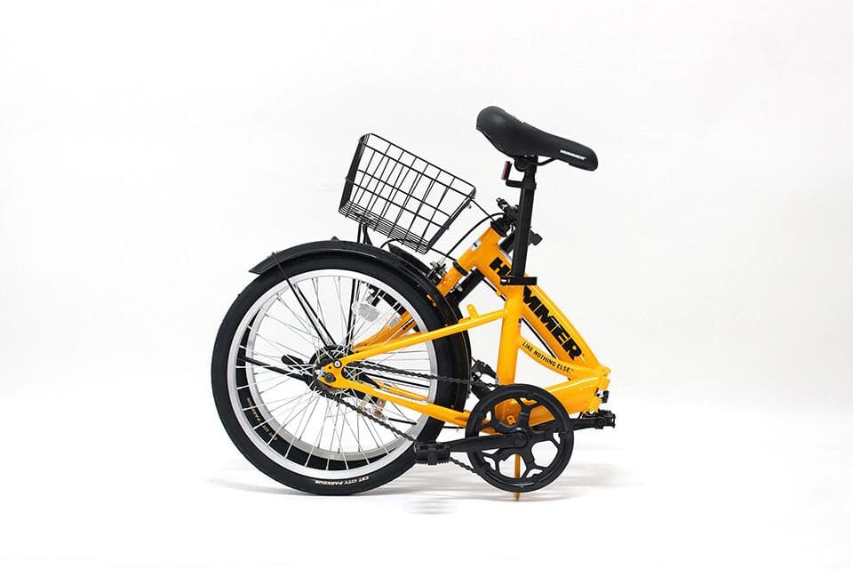 ★新品★HUMMER ノーパンク　20インチ　折りたたみ自転車 イエロー　黄色