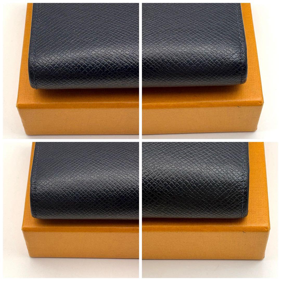 【新型】ルイヴィトン タイガ ポルトフォイユブラザNM ネイビー メタリック