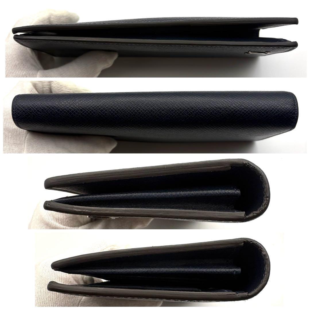 【新型】ルイヴィトン タイガ ポルトフォイユブラザNM ネイビー メタリック