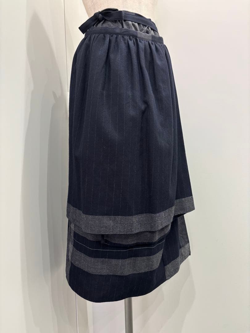 ［03AW］コムデギャルソン　柄切り替え巻きスカート　ヴィンテージ
