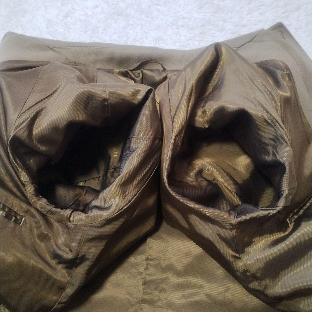 美品　コモリ　COMOLI　バルカラーコート　ウールステンカラーコート　カーキ