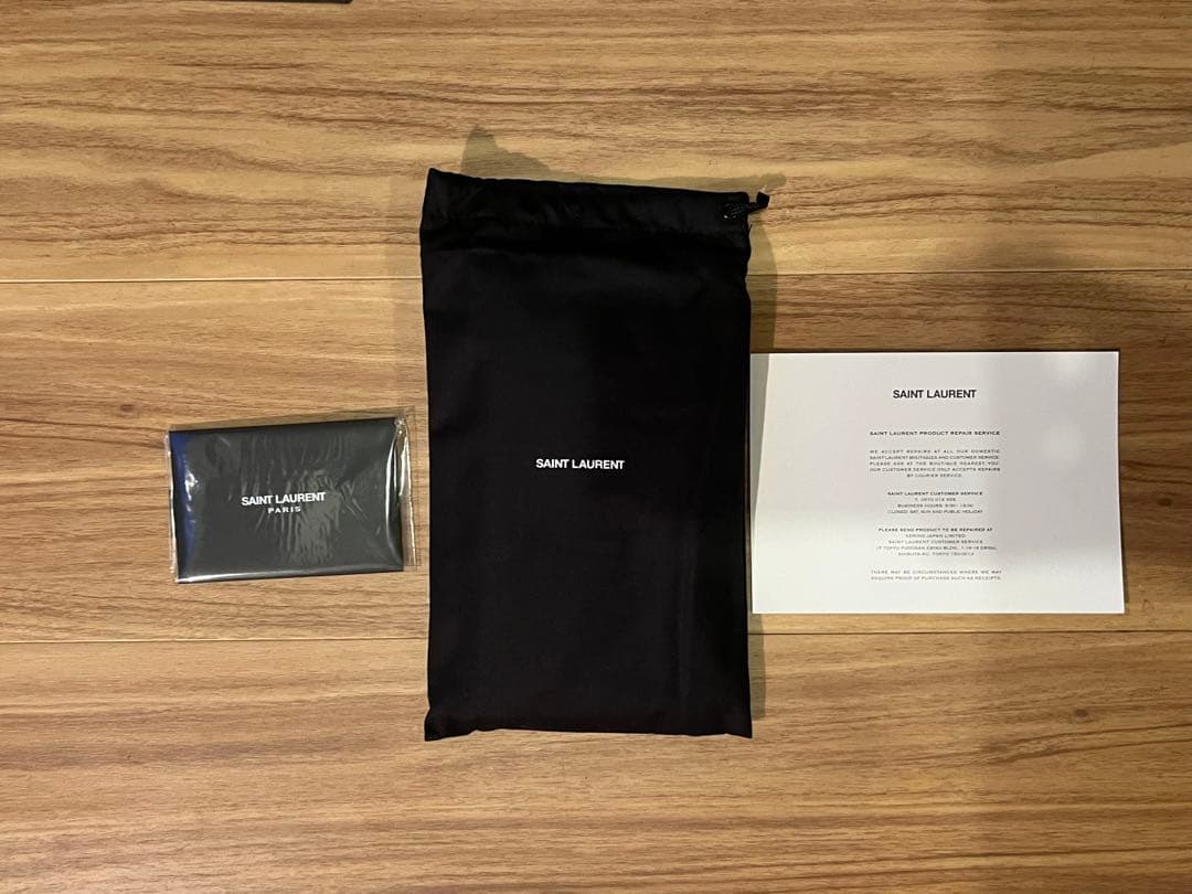 値下げ！【美品】SAINT LAURENT ブラック サックドジュールウォレット