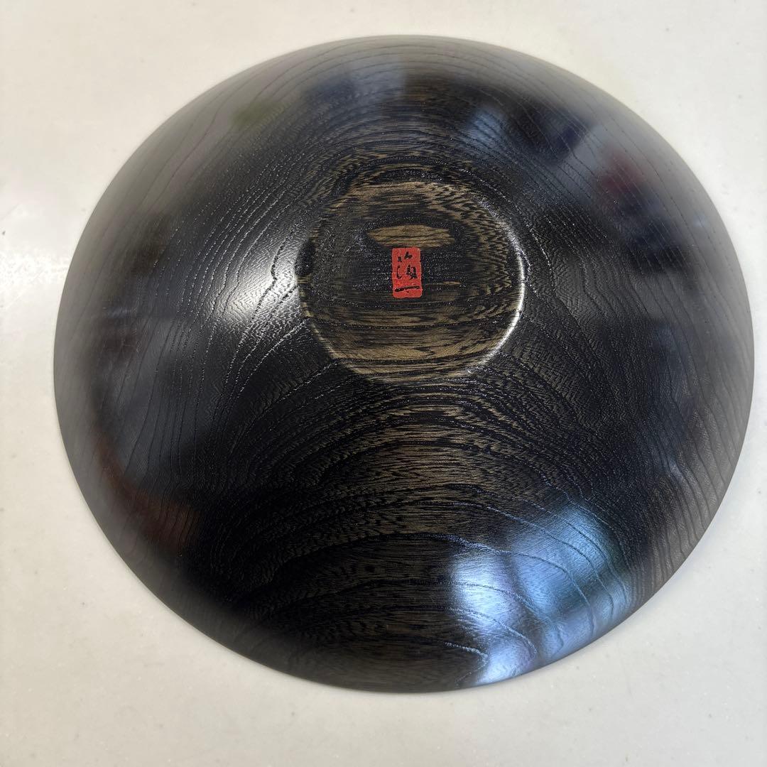 おぼろ月　ボウル8寸(漆)金沢金箔の箔一