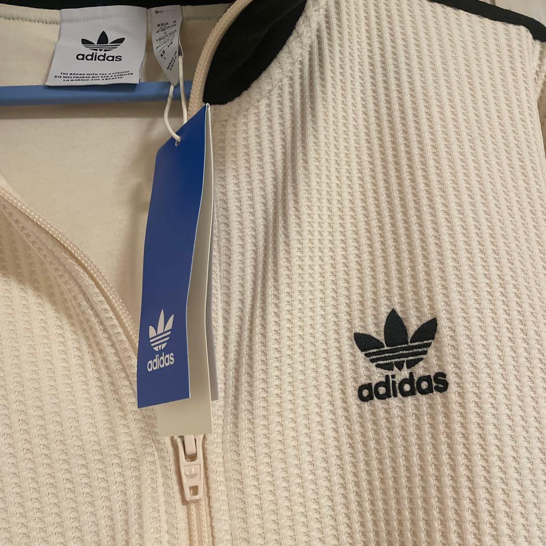 adidas ワッフルトラックジャケット ジャージ ホワイト XL