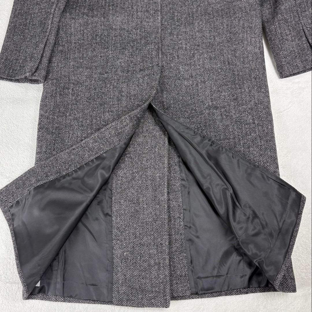 ZARA ヘリンボーン　ダブルブレスト ロングコート　チェスターコート