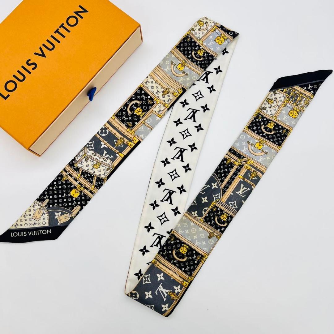 ルイヴィトン バンドーBB レッツゴー ブラック　ホワイト シルク