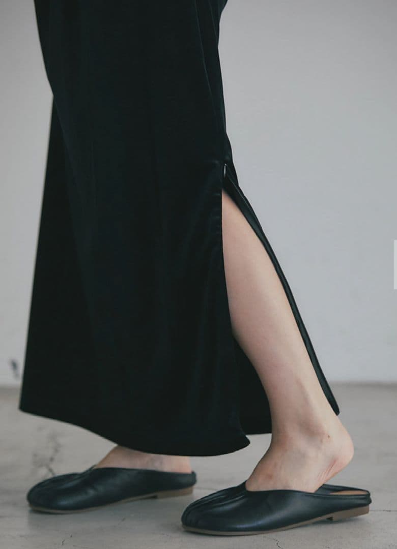 AEFRE◆エフレ◆べロアトップス/ファスナースリットスカートセットアップ