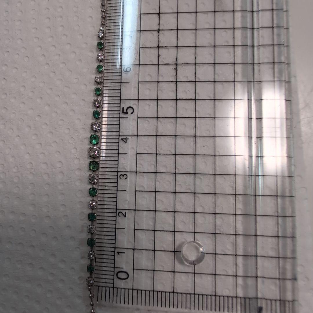 ダイヤモンドとエメラルドトータル1カラット のブレスレット NGL証明書付き