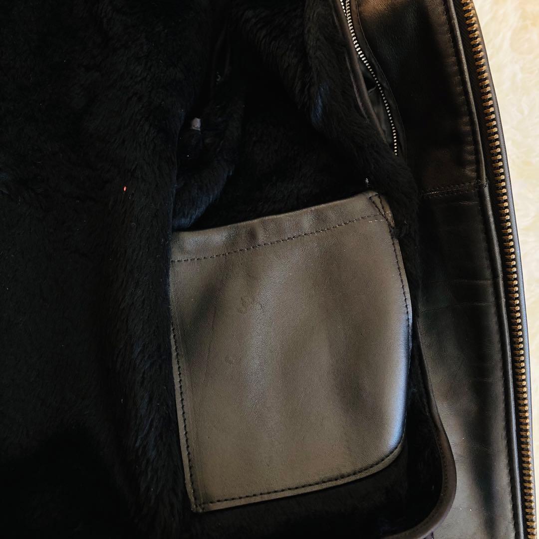 新品タグ付★ ショット 643 シングルライダース　36 襟付 ライナー付