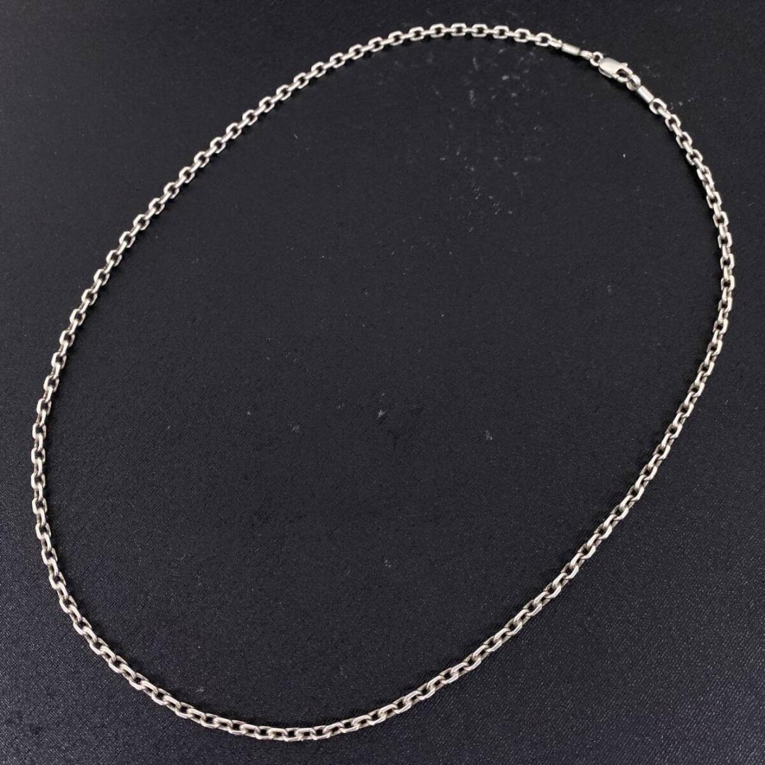 NAVAJO OLD シルバー 4mm 太角 あずきチェーンネックレス 59cm