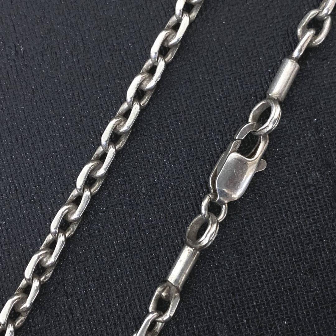 NAVAJO OLD シルバー 4mm 太角 あずきチェーンネックレス 59cm